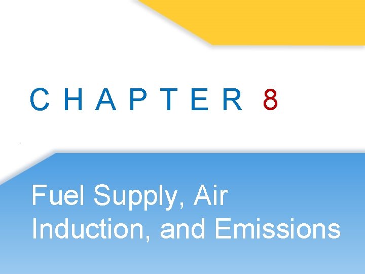 CHAPTER 8 Fuel Supply, Air Induction, and Emissions 