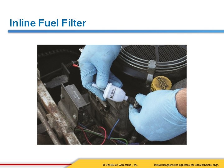 Inline Fuel Filter © Goodheart-Willcox Co. , Inc. Permission granted to reproduce for educational