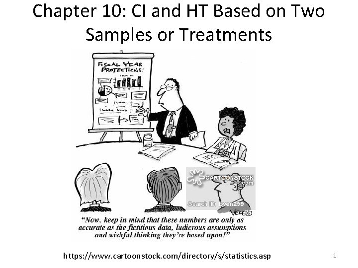 Chapter 10: CI and HT Based on Two Samples or Treatments https: //www. cartoonstock.