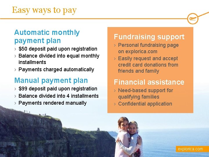 Easy ways to pay Automatic monthly payment plan Fundraising support › $50 deposit paid