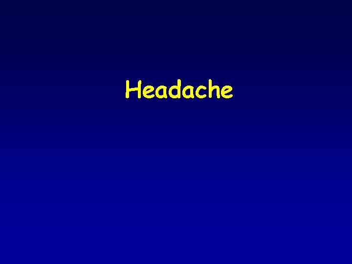 Headache 