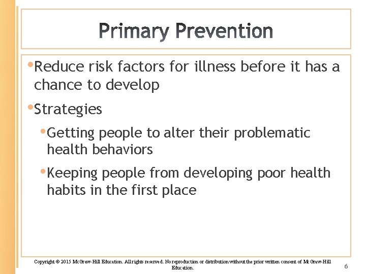 Chapter Three Health Behaviors Copyright 2015 Mc GrawHill