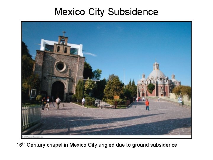 Mexico City Subsidence 16 th Century chapel in Mexico City angled due to ground