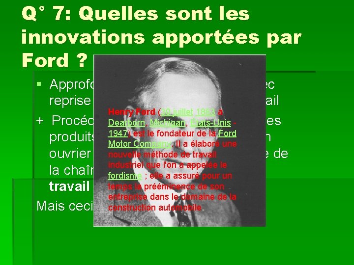 ORGANISATION DU TRAVAIL ET CROISSANCE Lvolution de lorganisation