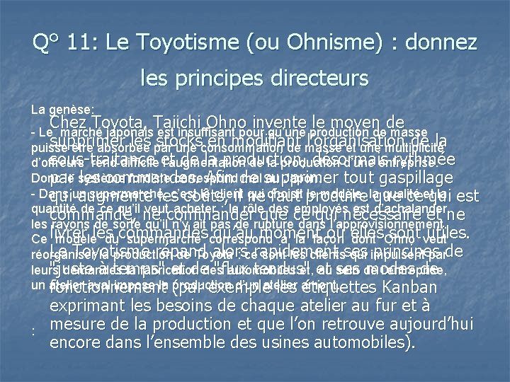 ORGANISATION DU TRAVAIL ET CROISSANCE Lvolution de lorganisation