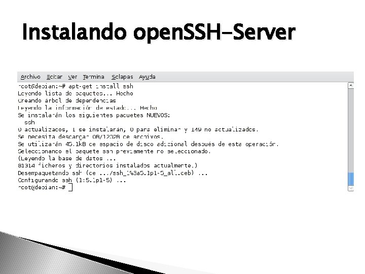 Instalando open. SSH-Server 