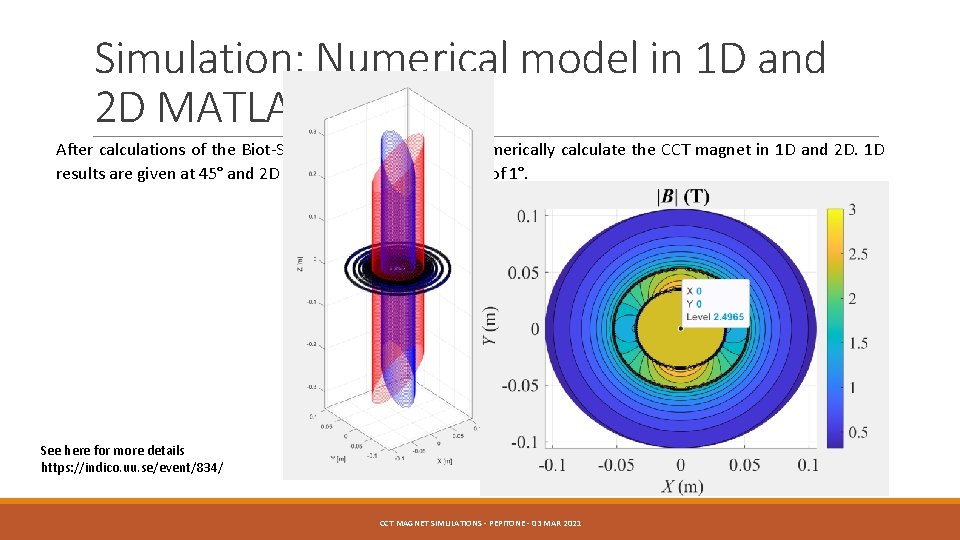 Simulation: Numerical model in 1 D and 2 D MATLAB After calculations of the