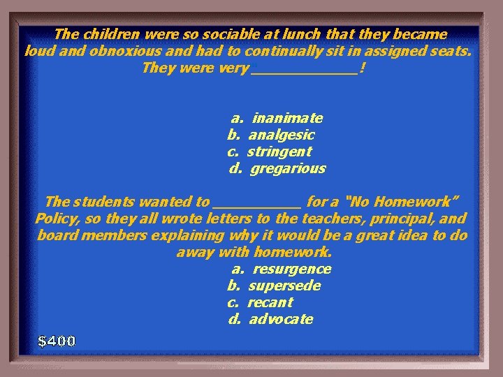 The children were so sociable at lunch that they became loud and obnoxious and