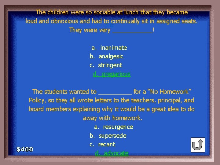 The children were so sociable at lunch that they became loud and obnoxious and