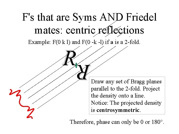 F's that are Syms AND Friedel mates: centric reflections Example: F(0 k l) and F's that are Syms AND Friedel mates: centric reflections Example: F(0 k l) and