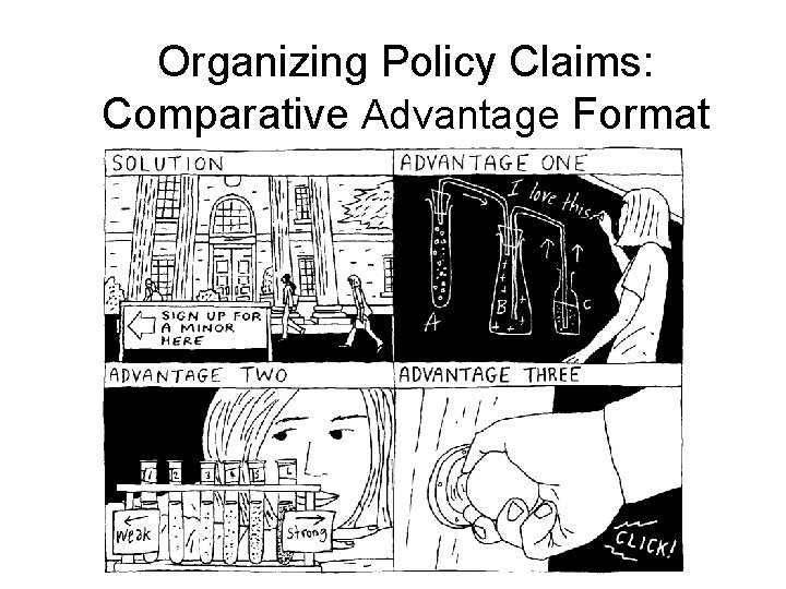 Organizing Policy Claims: Comparative Advantage Format Organizing Policy Claims: Comparative Advantage Format
