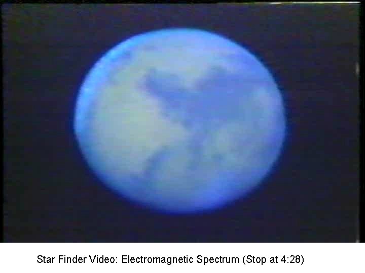 Star Finder Video: Electromagnetic Spectrum (Stop at 4: 28) 