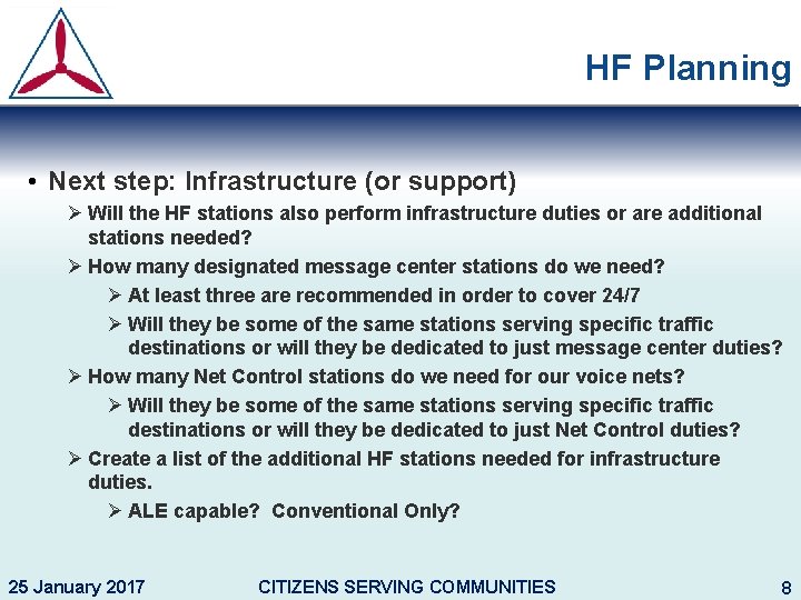 Civil Air Patrol How to Plan HF at