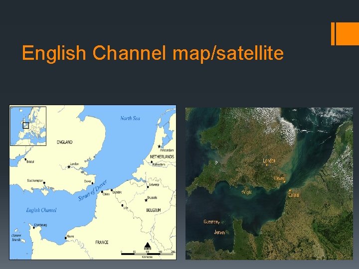 English Channel map/satellite 