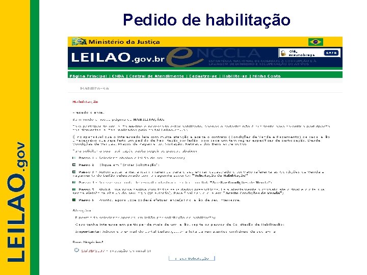 Pedido de habilitação 