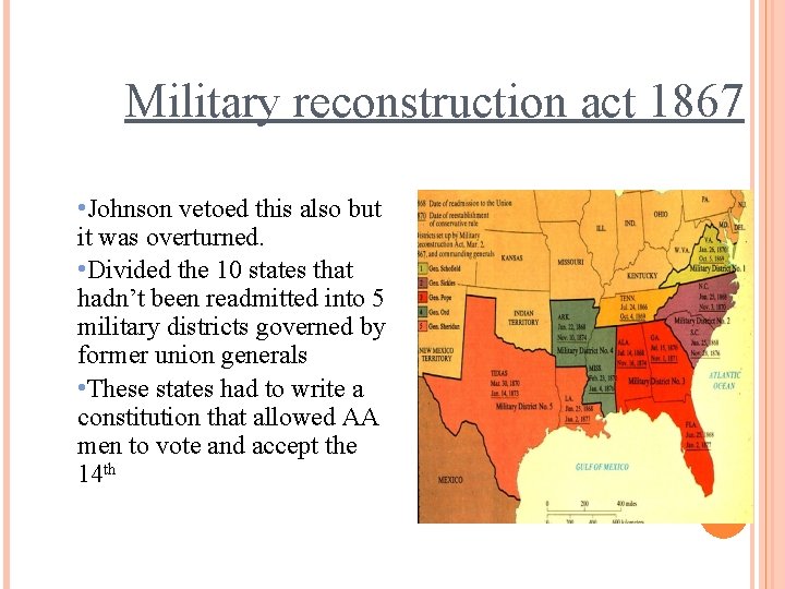 Chapter 8 The Reconstruction Era 1865 1877 Sec