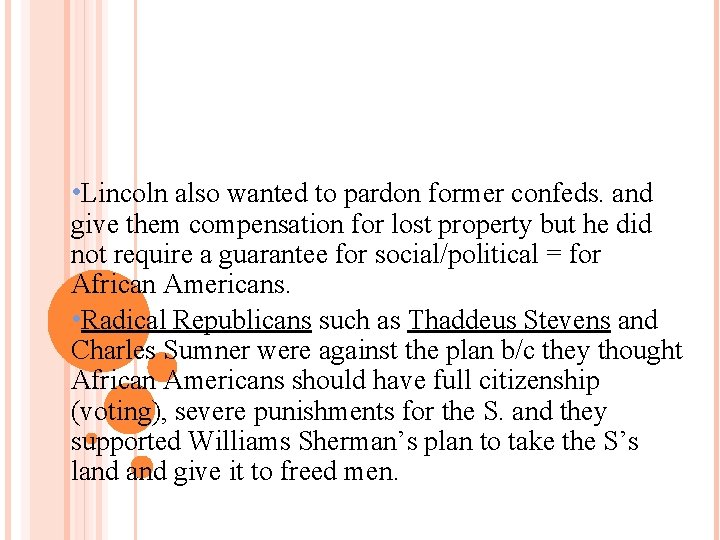 Chapter 8 The Reconstruction Era 1865 1877 Sec