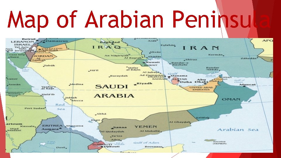 Map of Arabian Peninsula 
