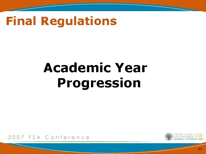 Final Regulations Academic Year Progression 44 