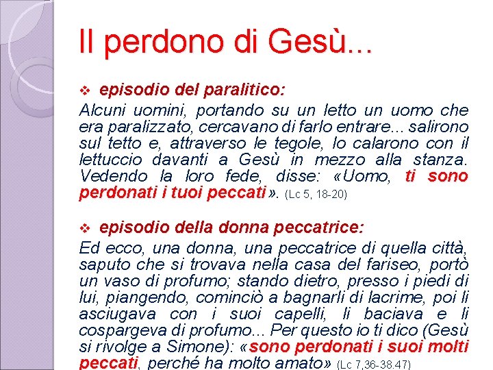 Il perdono di Gesù. . . episodio del paralitico: Alcuni uomini, portando su un