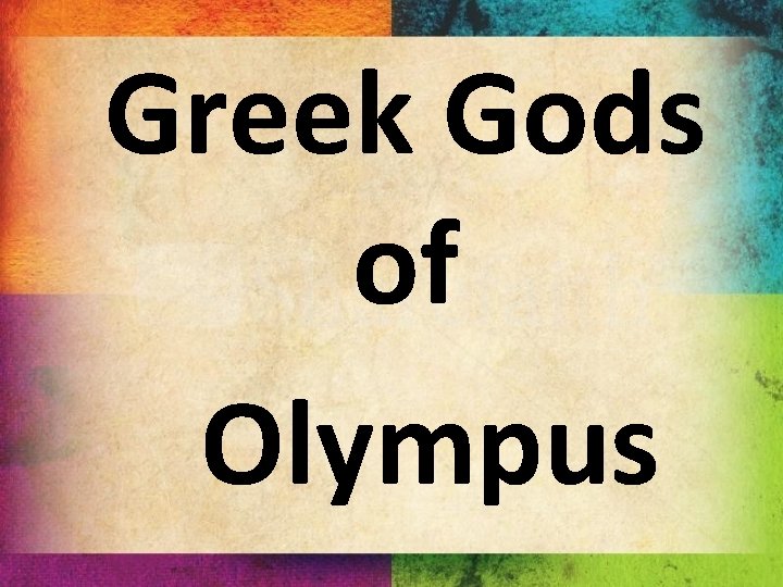 Greek Gods of Olympus 