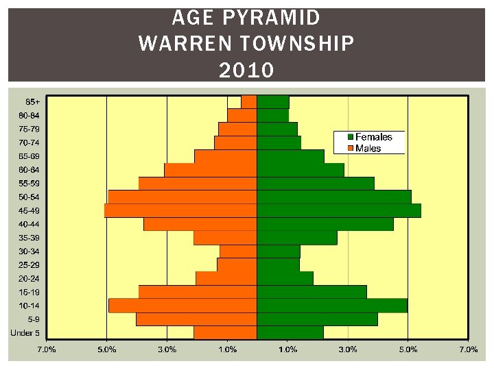 AGE PYRAMID WARREN TOWNSHIP 2010 