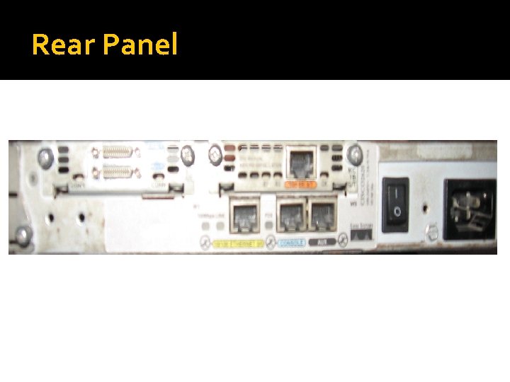 Rear Panel 
