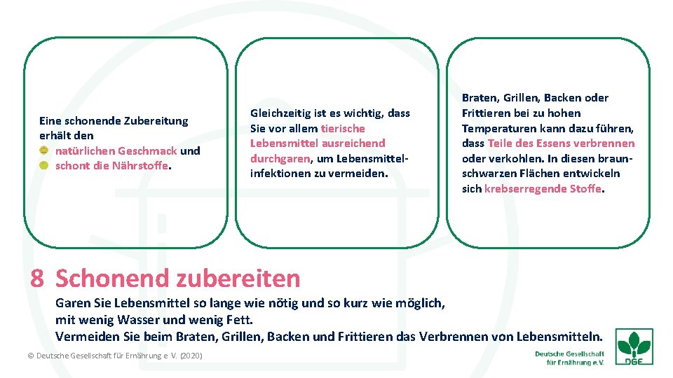 Eine schonende Zubereitung erhält den natürlichen Geschmack und schont die Nährstoffe. Gleichzeitig ist es