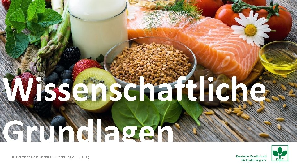 Wissenschaftliche Grundlagen © Deutsche Gesellschaft für Ernährung e. V. (2020) 