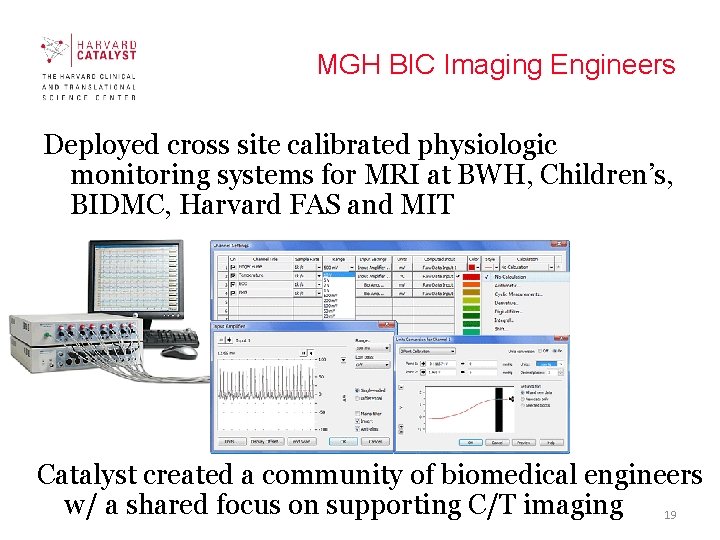 MGH BIC Imaging Engineers Deployed cross site calibrated physiologic monitoring systems for MRI at