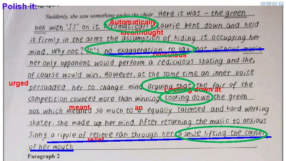 Polish it: Automatically idea/thought ridiculous urged Looking down at meant relief an 