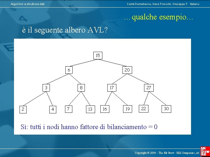 Algoritmi e strutture dati Camil Demetrescu, Irene Finocchi, Giuseppe F. Italiano …qualche esempio… è