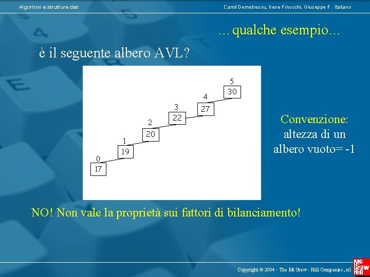 Algoritmi e strutture dati Camil Demetrescu, Irene Finocchi, Giuseppe F. Italiano …qualche esempio… è