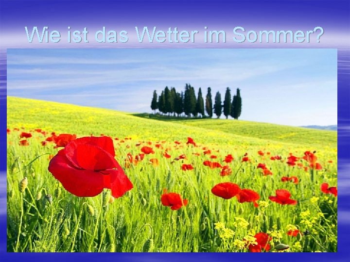 Wie ist das Wetter im Sommer? 