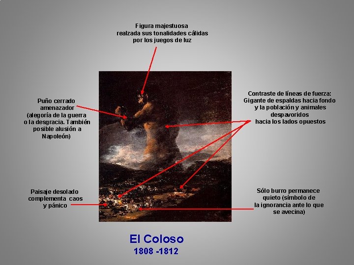 Figura majestuosa realzada sus tonalidades cálidas por los juegos de luz Contraste de líneas