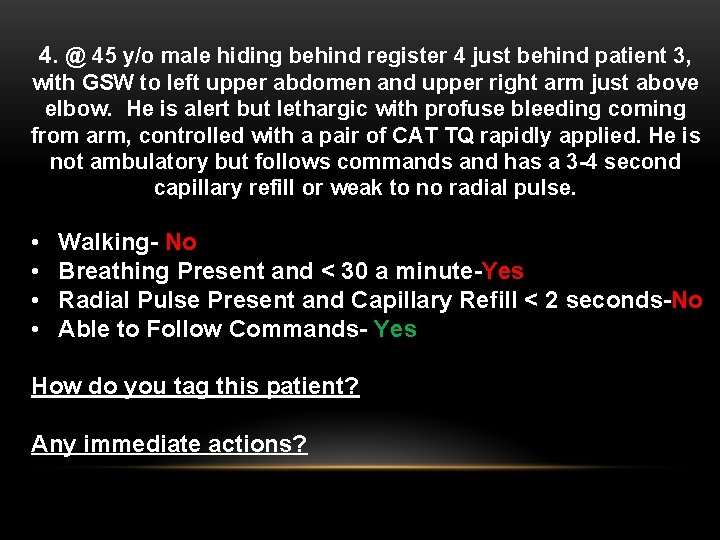 4. @ 45 y/o male hiding behind register 4 just behind patient 3, with
