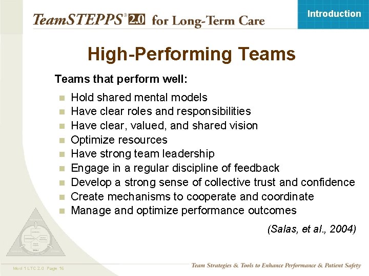 Introduction High-Performing Teams that perform well: n n n n n Hold shared mental