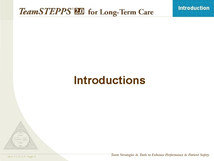 Introductions Mod 1 LTC 2. 0 Page 2 TEAMSTEPPS 05. 2 