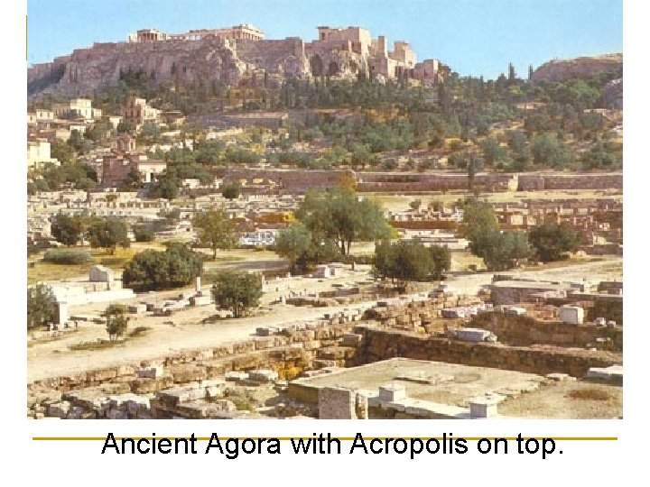 Ancient Agora with Acropolis on top. Ancient Agora with Acropolis on top.