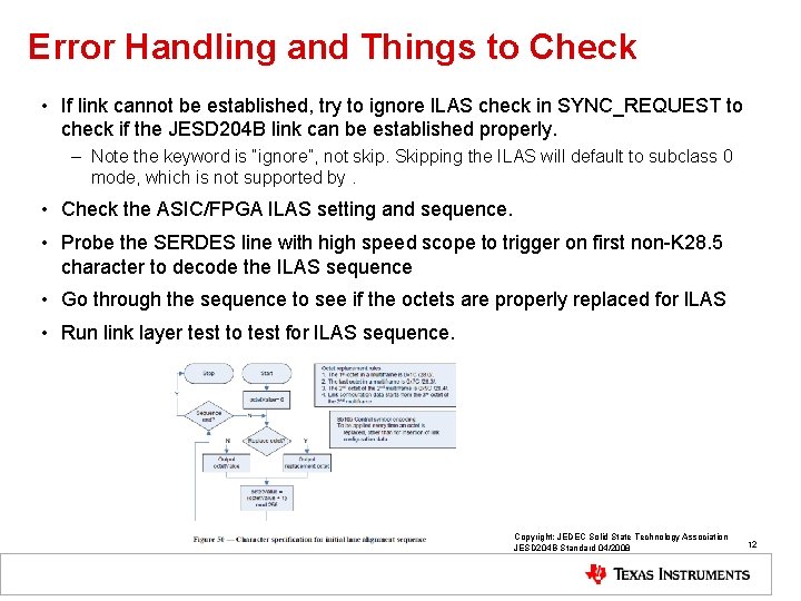 Error Handling and Things to Check • If link cannot be established, try to