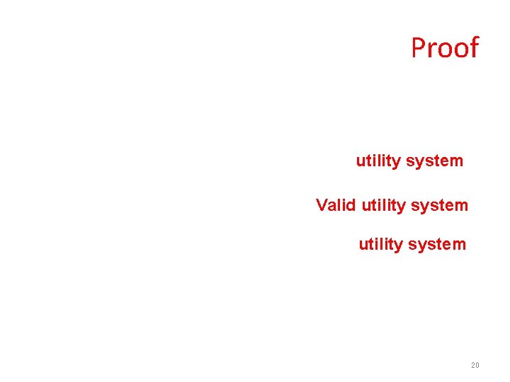 Proof utility system Valid utility system 20 