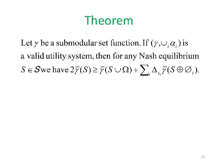 Theorem 21 