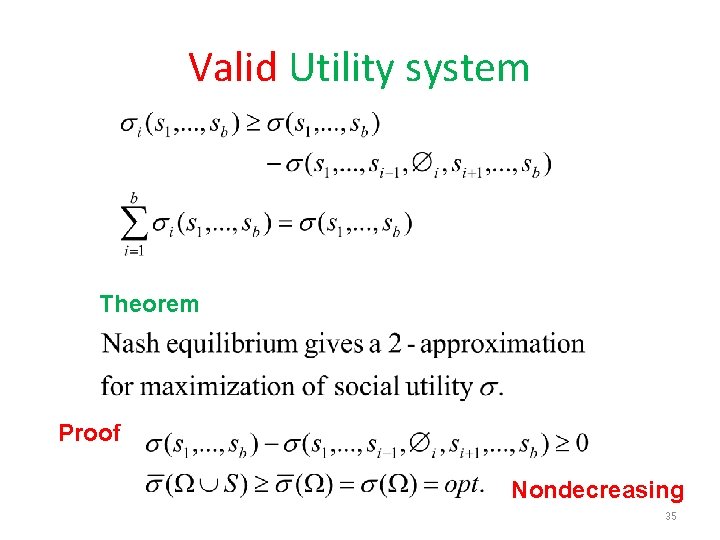 Valid Utility system Theorem Proof Nondecreasing 35 