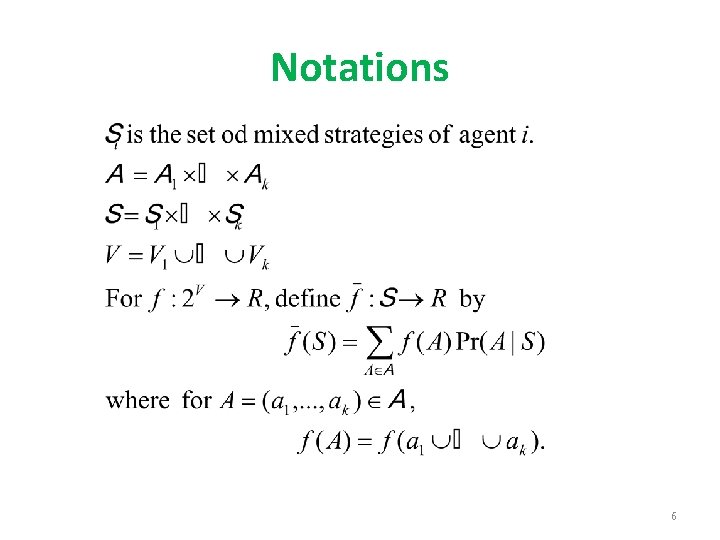 Notations 6 