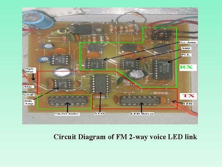 Circuit Diagram of FM 2 -way voice LED link 