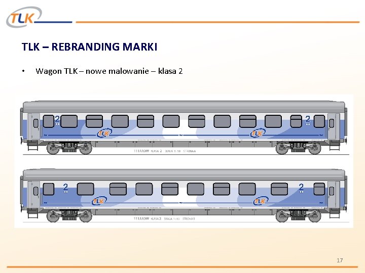 TLK – REBRANDING MARKI • Wagon TLK – nowe malowanie – klasa 2 17