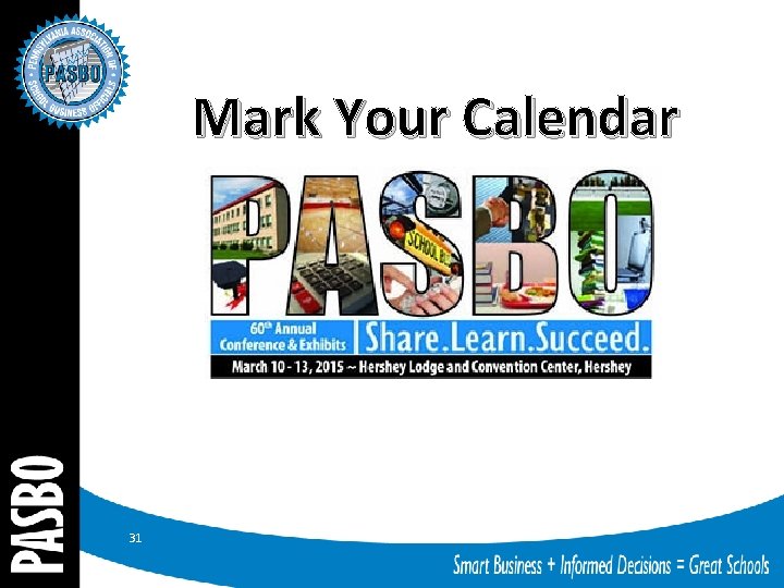 Mark Your Calendar 31 