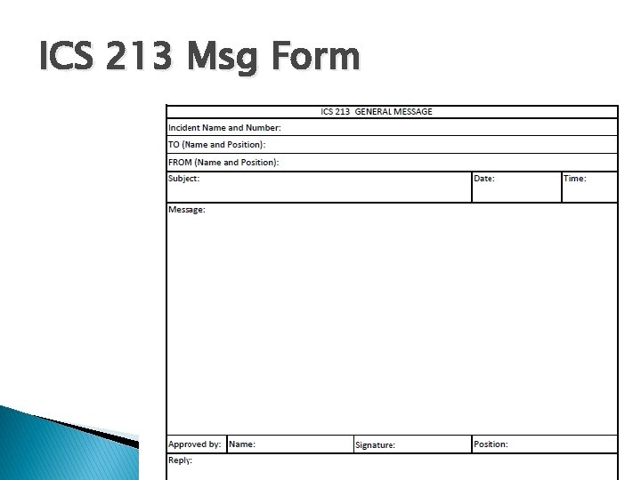 ICS 213 Msg Form 