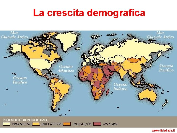 La crescita demografica Una popolazione vertiginosamente in crescita: a metà del 900 gli abitanti