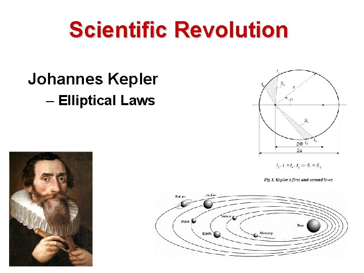 Scientific Revolution Johannes Kepler – Elliptical Laws 